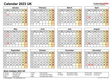 Calendar 2023 Uk Printable Free Printable Templates