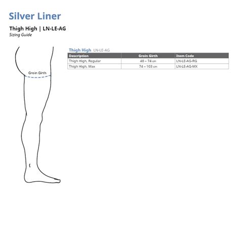 Silver Thigh Liner Body Works Compression