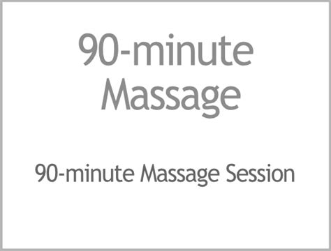 90 Minute Massage Ruppmassage