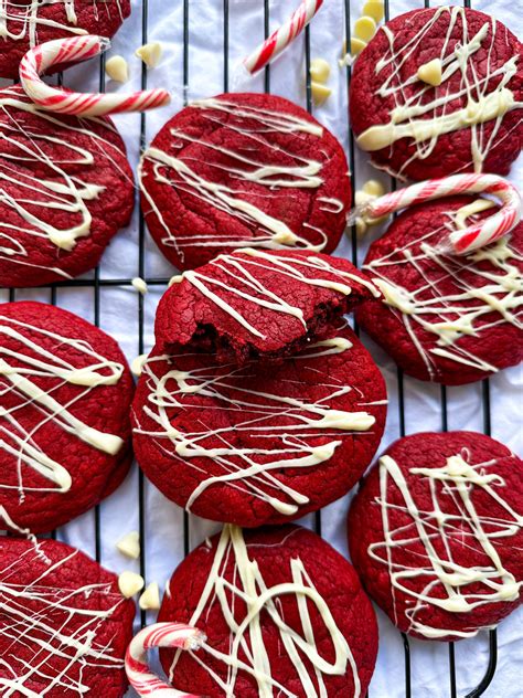 Red Velvet Cookies Using Cake Mix Tastefully Grace