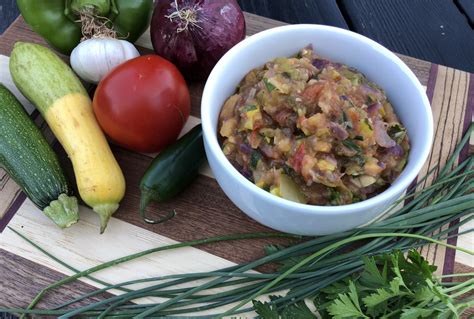 Blooming Glen Farm Grilled Tomatillo Salsa And Roasted Vegetable Chutney