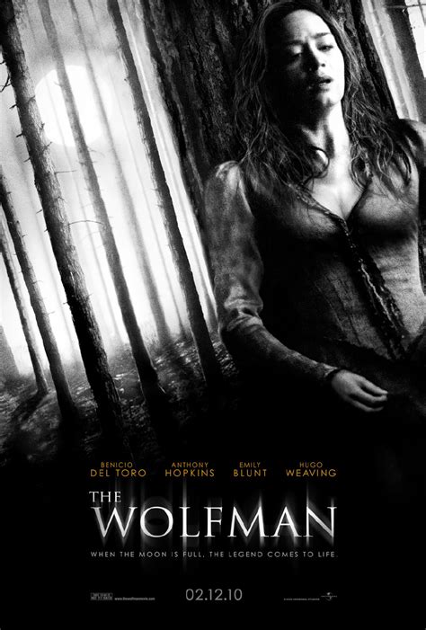 Benicio And Blunt For Your Walls Two Official “wolfman” Posters
