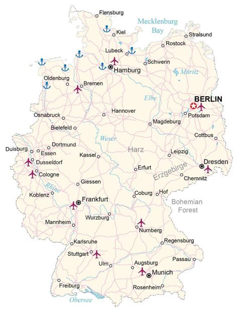 Map Of Germany Cities And Roads Gis Geography