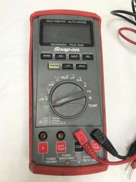Snap On Auto Range Digital Multimeter True Rms And Backlit Color Display