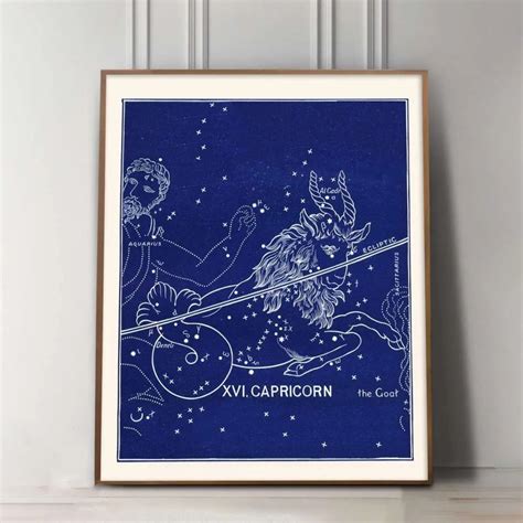 Capricorn Constellation Print Capricorn Press