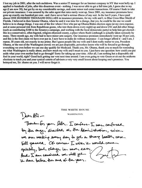 Obamas Letters To Fellow Americans In Pictures Obama Lost My Job