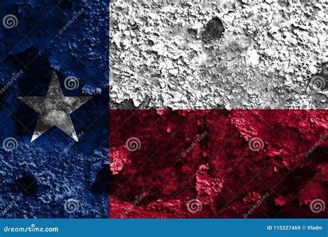Texas State Grunge Flag United States Of America Stock Illustration