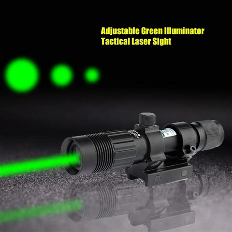 Adjustable Beam Dia Green Laser Flashlight Tactical Green Sight Laser