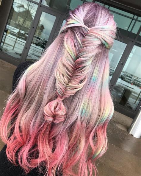 Pin By Nonie Chang On Dyed Hair Fish Tail Braid Hair Styles Long