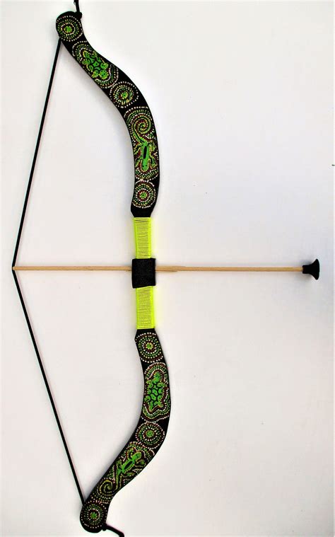 Wooden Bow For Children From 5 Years Size 75 Cm With 5 Arrows And A Target