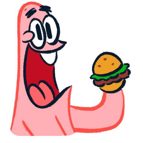 Hungry Patrick Star Sticker By Spongebob Squarepants For Ios And Android