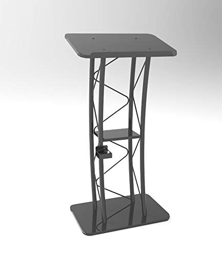 Fixturedisplays Curved Podium Truss Metalwood Pulpit Lectern With A