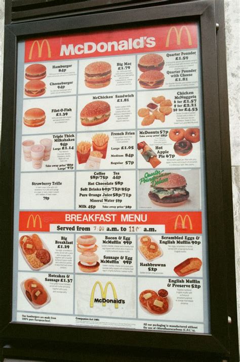 lost items from 30 year old mcdonald s menu that need to make a comeback manchester evening news