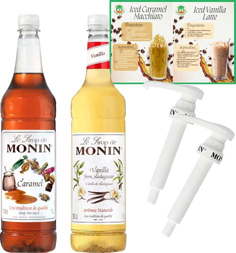 Flavoured Coffee Syrup Bundle Contains Monin Caramel And Vanilla Syrup