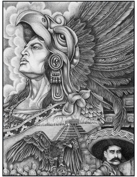 Pin By Marinel Díaz On Firmes Draws Aztec Drawing Chicano Art Aztec Art