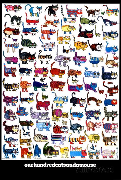 100 Cats And A Mouse Art Print At With Images Framed