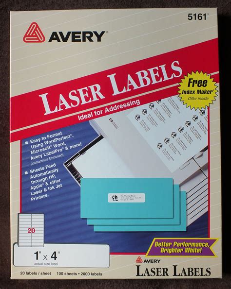 Avery 5161 Laser Labels Laser Labels