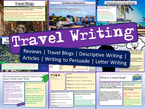 Travel Writing Teaching Resources