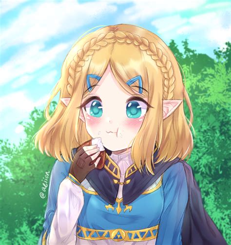 Drew Some Short Haired Zelda Snacking 3 In 2020 Zelda Art Character
