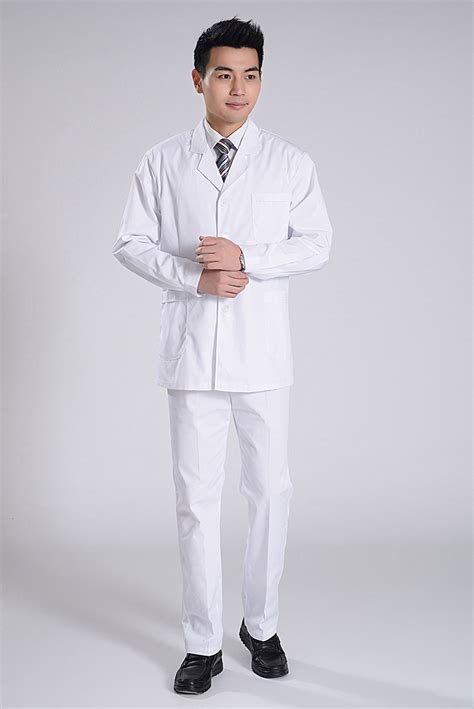 Classic Front Opening Men Nurse Doctor Uniform Suits Jacket And