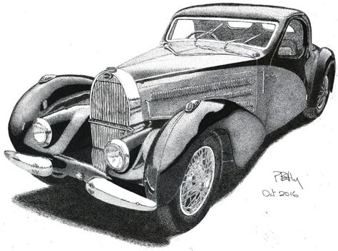 If you are looking for bugatti car drawing step by step you've come to the right place. Pen & Ink Drawing, A4 - Bugatti Type 57 Atalante by ...