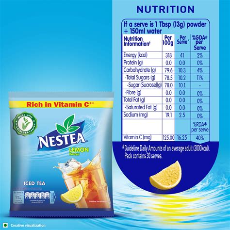 Nestea Instant Iced Tea Lemon Flavour 400g Pouch Buy Online In