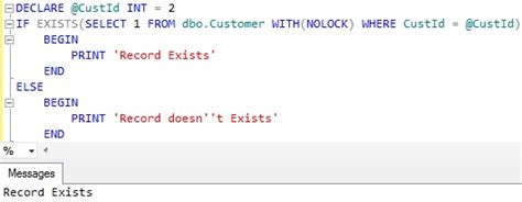 EXISTS Clause In Sql SqlHints Com