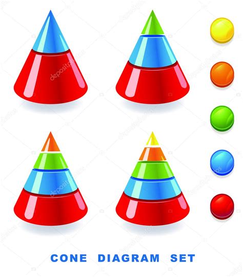 Cone Diagram Set Stock Vector By ©splinex 8722246