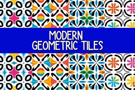Modern Geometric Tiles Graphic By Pattern Whimsy · Creative Fabrica