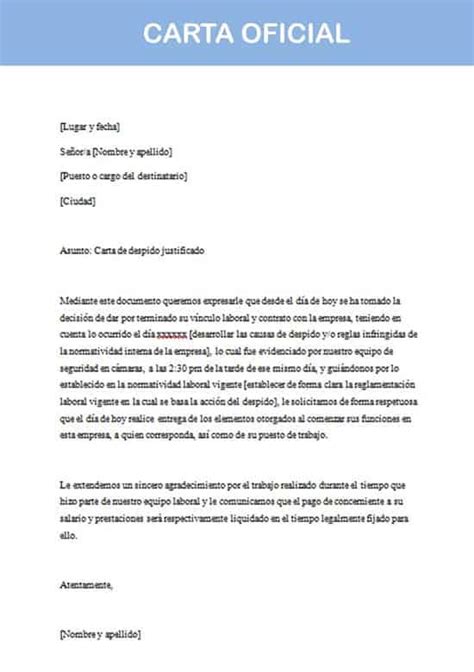 Carta Oficial Qué Es Ejemplos Y Modelos