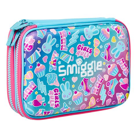 Stylin Double Up Hard Top Pencil Case Smiggle Cool Pencil Cases