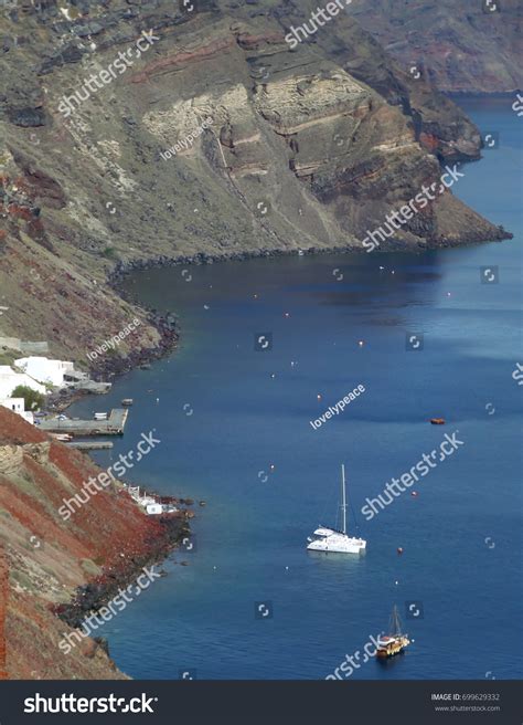 Aerial View Caldera Aegean Sea Seen Stock Photo 699629332 Shutterstock