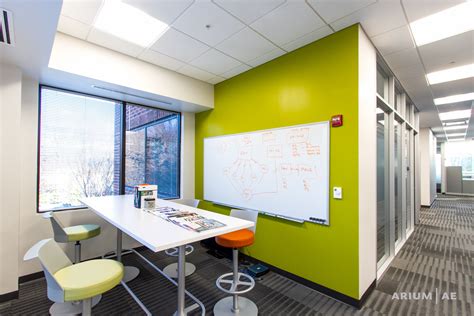 Collaboration Space In Open Office Area Accent Colors Colorful