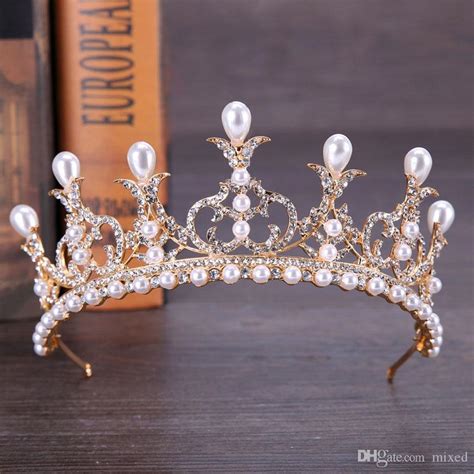 2020 2018 New Luxury Rhinestone Pearl Tiaras Queen Crown Wedding Hair