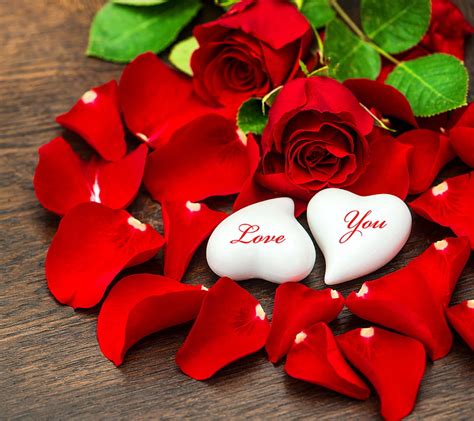 Love Corazones Petals Red Romantic Roses Hd Wallpaper Peakpx