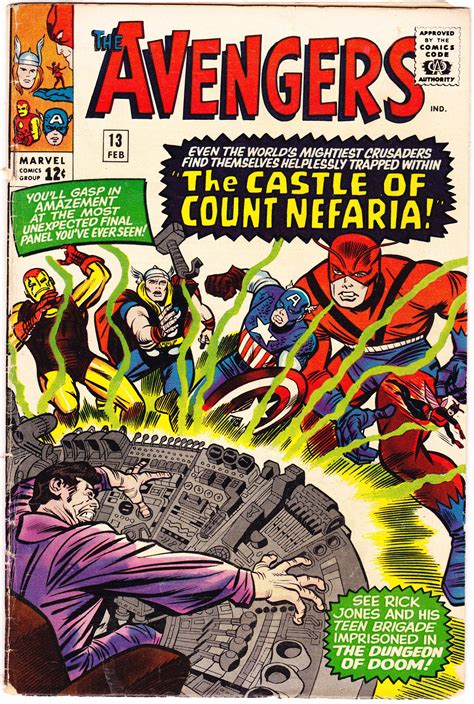 Avengers 13 Comic Silver Age Books 1965 Marvel Vg 40 Etsy In 2020