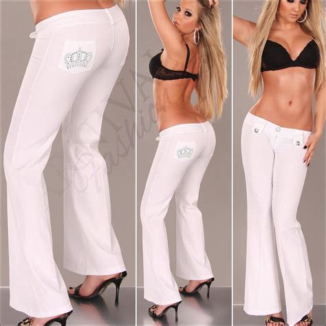 Womens Ultra Low Rise Long Trousers Celeb Xs S M L Sexy Brazilian Hot Pants Skin Ebay