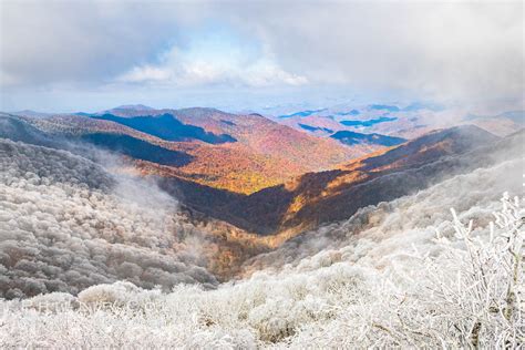 Early Snow And Late Blue Ridge Parkway Fall Colors Asheville North