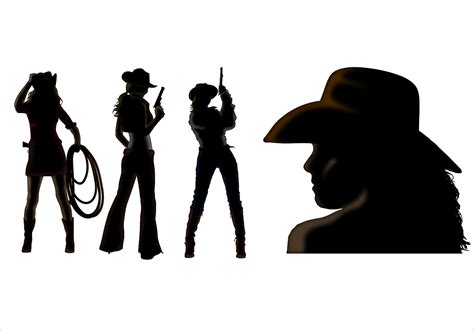 Cowgirl Silhouette Vectors Download Free Vector Art Stock Graphics Images
