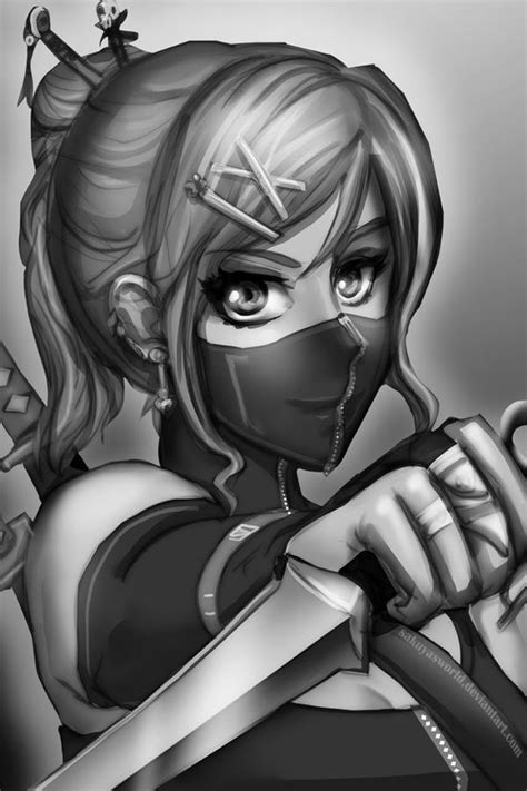 Sketch Ninja Girl By Sakuyasworld