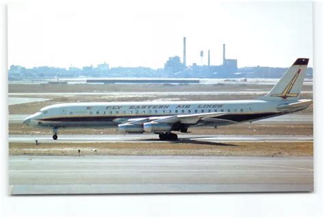 Postcardeastern Airlinesdouglas Dc 4miami International Airportc