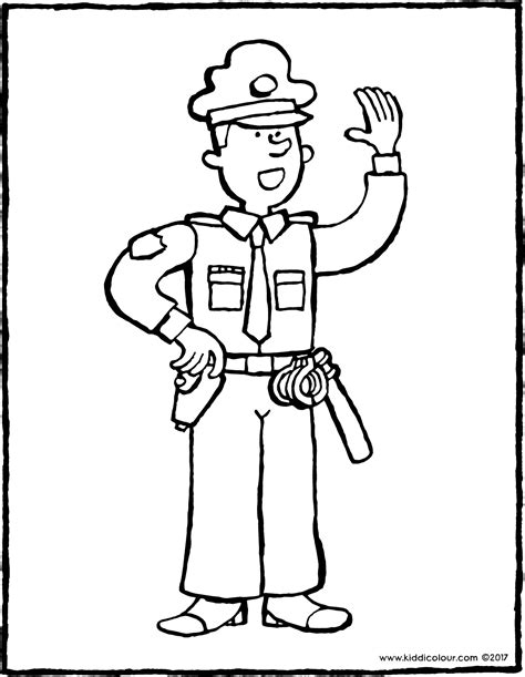 Download the perfect police uniform pictures. politieagent - kiddikleurprenten