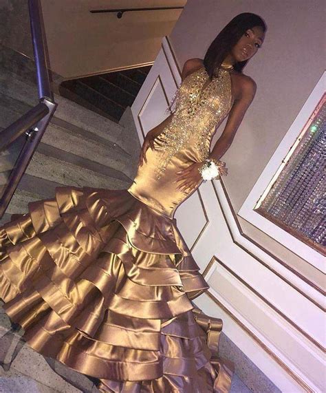 Bronze Prom Dress Black Girl On Stylevore