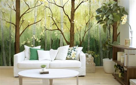 15 Impressive Wall Mural Ideas That Bring The Outdoors In Tree