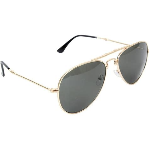 rothco gold military gi style folding pilots aviator sunglasses with case smoke lenses
