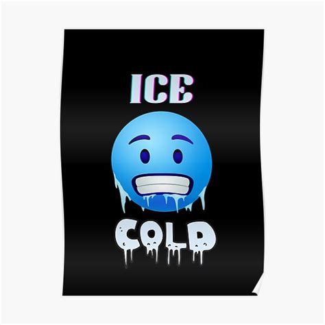Freezing Ice Cold Emoji Poster For Sale By Jimjo Redbubble