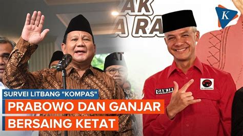 Survei Litbang Kompas Persaingan Prabowo Dan Ganjar Pranowo Kian