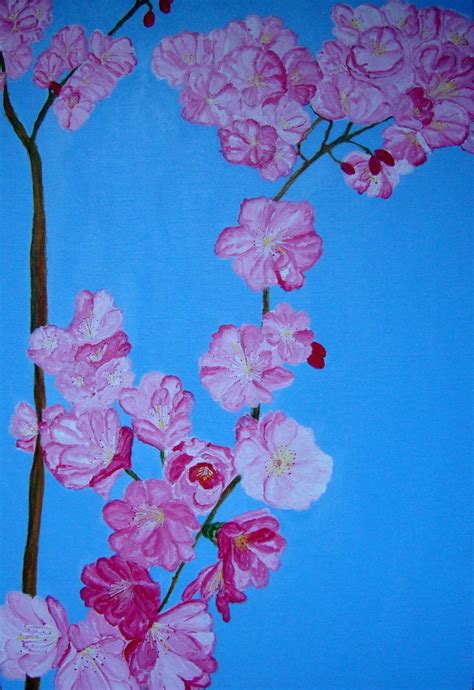 Buy Cherry Blossom Handmade Painting By Yashi Jain Codeart127511415