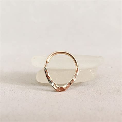 Triangle Septum Ring Gold Septum Ring 16g Septum Jewelry Ring Etsy