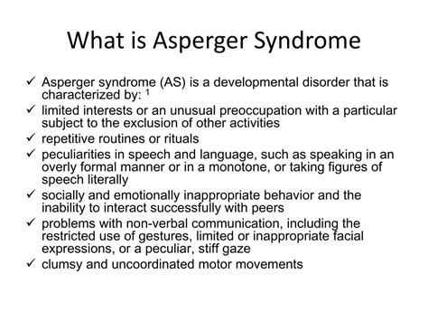 Ppt Asperger Syndrome Powerpoint Presentation Free Download Id2832812